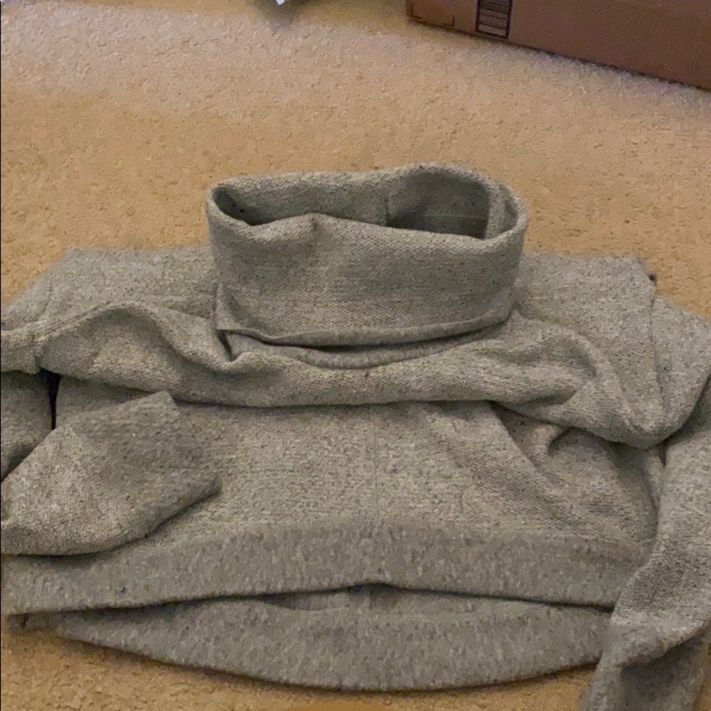 Grey turtleneck sweater